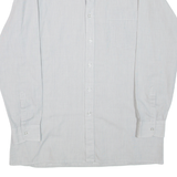 MASTER STYLE Mens Shirt Grey Striped Long Sleeve M