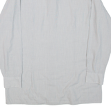 MASTER STYLE Mens Shirt Grey Striped Long Sleeve M