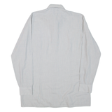 MASTER STYLE Mens Shirt Grey Striped Long Sleeve M