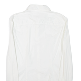 HUGO BOSS Womens Plain Shirt White Long Sleeve UK 8