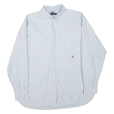 TOMMY HILFIGER Mens Shirt Blue Striped Long Sleeve XL