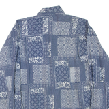 GATSBY INTERNATIONAL Mens Shirt Blue Crazy Pattern Long Sleeve M
