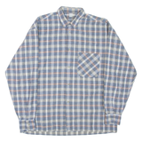 NEW WAVE Mens Shirt Blue Check Long Sleeve L