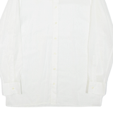 Mens Plain Shirt White Long Sleeve M