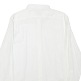 Mens Plain Shirt White Long Sleeve M