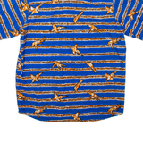 Birds Mens Shirt Blue Striped L