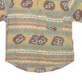 BASIC Mens Shirt Beige Crazy Pattern L