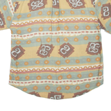 BASIC Mens Shirt Beige Crazy Pattern L