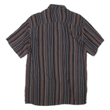 OZDEMIR Mens Shirt Brown Striped XL