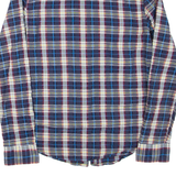 LEE Mens Shirt Blue Check Long Sleeve S