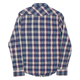 LEE Mens Shirt Blue Check Long Sleeve S
