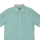 TOMMY HILFIGER Fitted Mens Shirt Green Check L