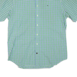 TOMMY HILFIGER Fitted Mens Shirt Green Check L