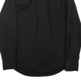 TOMMY HILFIGER Mens Plain Shirt Black Long Sleeve M
