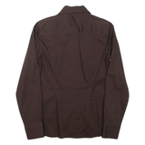 TOMMY HILFIGER Womens Plain Shirt Brown Long Sleeve XS