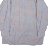 Mens Shirt Blue Check Long Sleeve XL