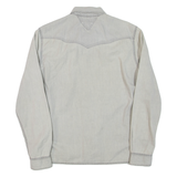 HILFIGER DENIM Mens Plain Shirt Grey Long Sleeve L