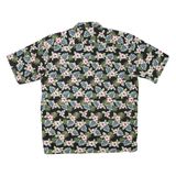 HUGO SAMUEL & CO Mens Hawaiian Shirt Black Floral 2XL