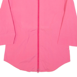 REPLAY Zip Up Womens Plain Shirt Pink 3/4 Sleeve M