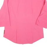 REPLAY Zip Up Womens Plain Shirt Pink 3/4 Sleeve M