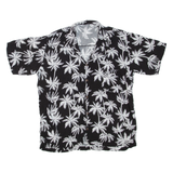 Mens Hawaiian Shirt Black Floral M