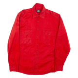 HAJK Mens Plain Shirt Red Long Sleeve S