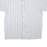 Mens Shirt White Striped XL