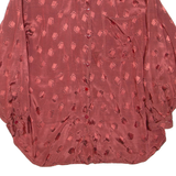 LAST SCENE Womens Shirt Red Long Sleeve S