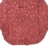 LAST SCENE Womens Shirt Red Long Sleeve S