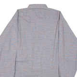 Mens Shirt Grey Check Long Sleeve L