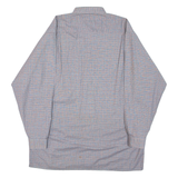 Mens Shirt Grey Check Long Sleeve L