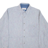 JACQUES BRITT Mens Plain Shirt Grey Long Sleeve XL