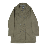 THE NORTH FACE Double Breasted Womens Trench Coat Grey Herringbone S