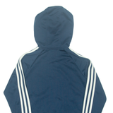 ADIDAS Womens Blue Hoodie Full Zip UK 8