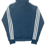 ADIDAS Womens Blue Hoodie Full Zip UK 8