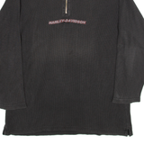 HARLEY DAVIDSON Womens Sweatshirt Black 1/4 Zip S