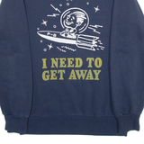 PULL AND BEAR Womens Sweatshirt Blue XS