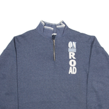 Mens Sweatshirt Blue 1/4 Zip XL