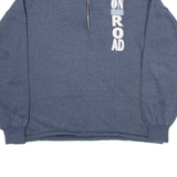 Mens Sweatshirt Blue 1/4 Zip XL