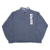 Mens Sweatshirt Blue 1/4 Zip XL