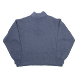 Mens Sweatshirt Blue 1/4 Zip XL