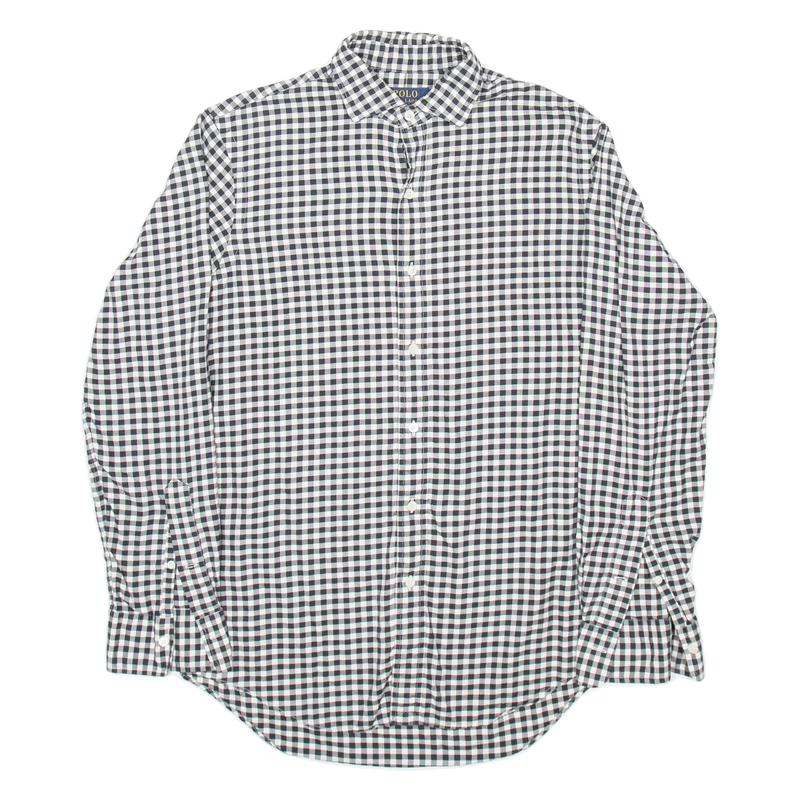 POLO RALPH LAUREN Mens Shirt Black Check Long Sleeve S