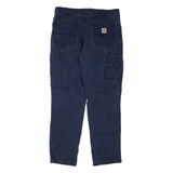 CARHARTT Mens Trousers Blue Regular Straight W34 L32