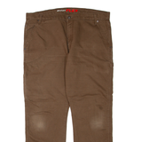 DICKIES Flex Mens Trousers Brown Regular Straight W38 L30