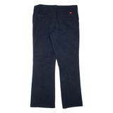 DICKIES Womens Trousers Blue Regular Flared W36 L33