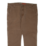 DICKIES Flex Mens Trousers Brown Regular Straight W42 L32