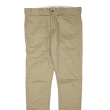 DICKIES Mens Trousers Beige Slim Straight W32 L32