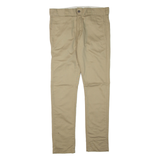 DICKIES Mens Trousers Beige Slim Straight W32 L32