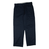 DICKIES Mens Trousers Black Relaxed Straight W34 L32