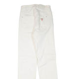 GUESS Womens Trousers White Regular Straight W24 L31
